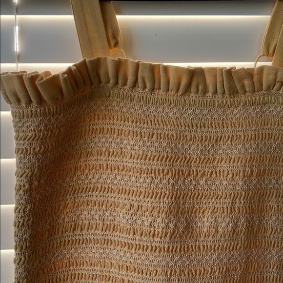 Yellow Gold Ruffle Hem Dress - Picture 2 of 2